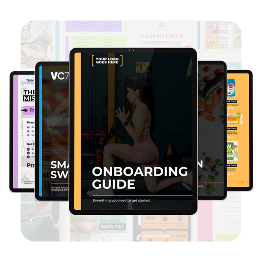 The PT Pack business toolkit for personal trainers featuring branded onboarding guides, client resources, coaching templates and fitness business systems
