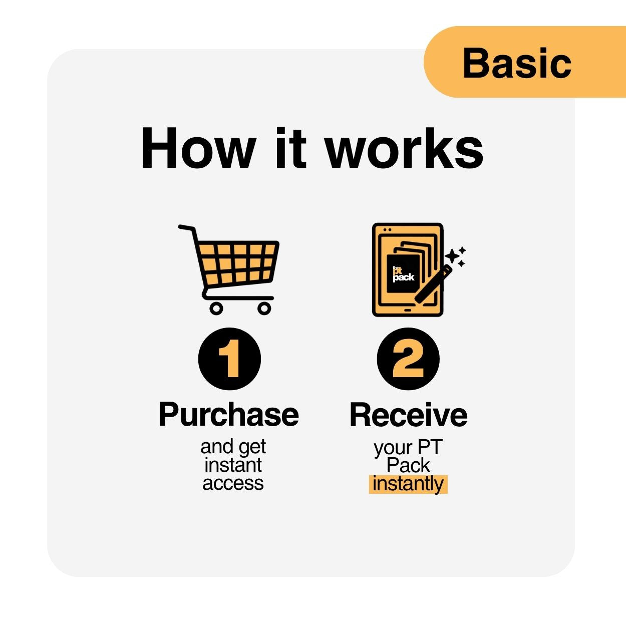 Instant access to The PT Pack digital business toolkit for personal trainers after purchase