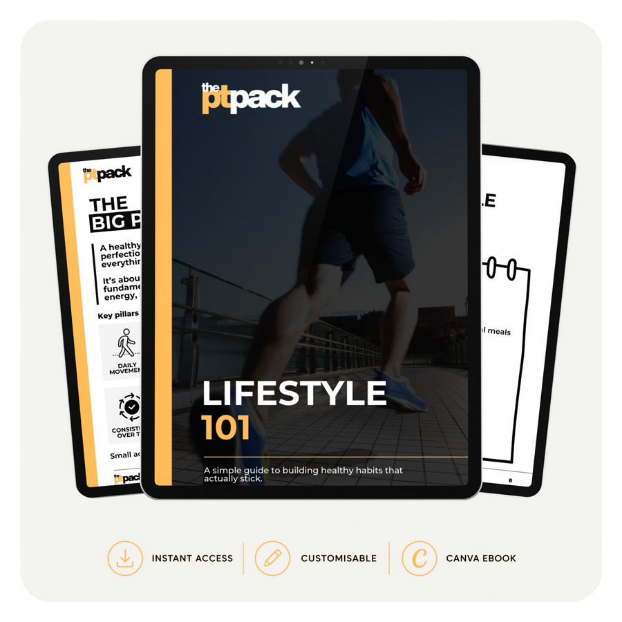 Lifestyle 101 healthy habits guide for personal trainer clients by The PT Pack