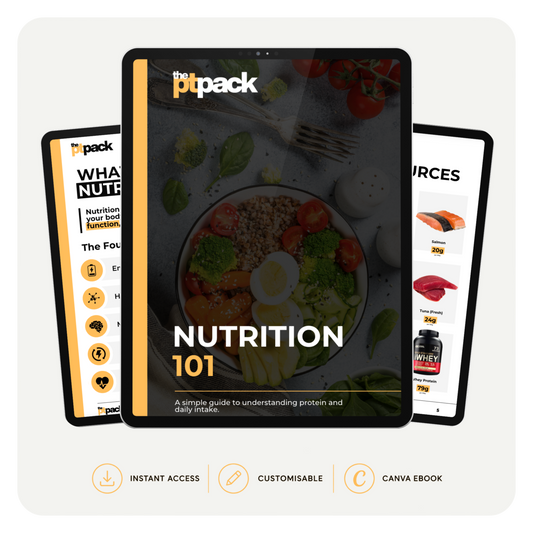 Nutrition 101 client nutrition guide for personal trainers by The PT Pack
