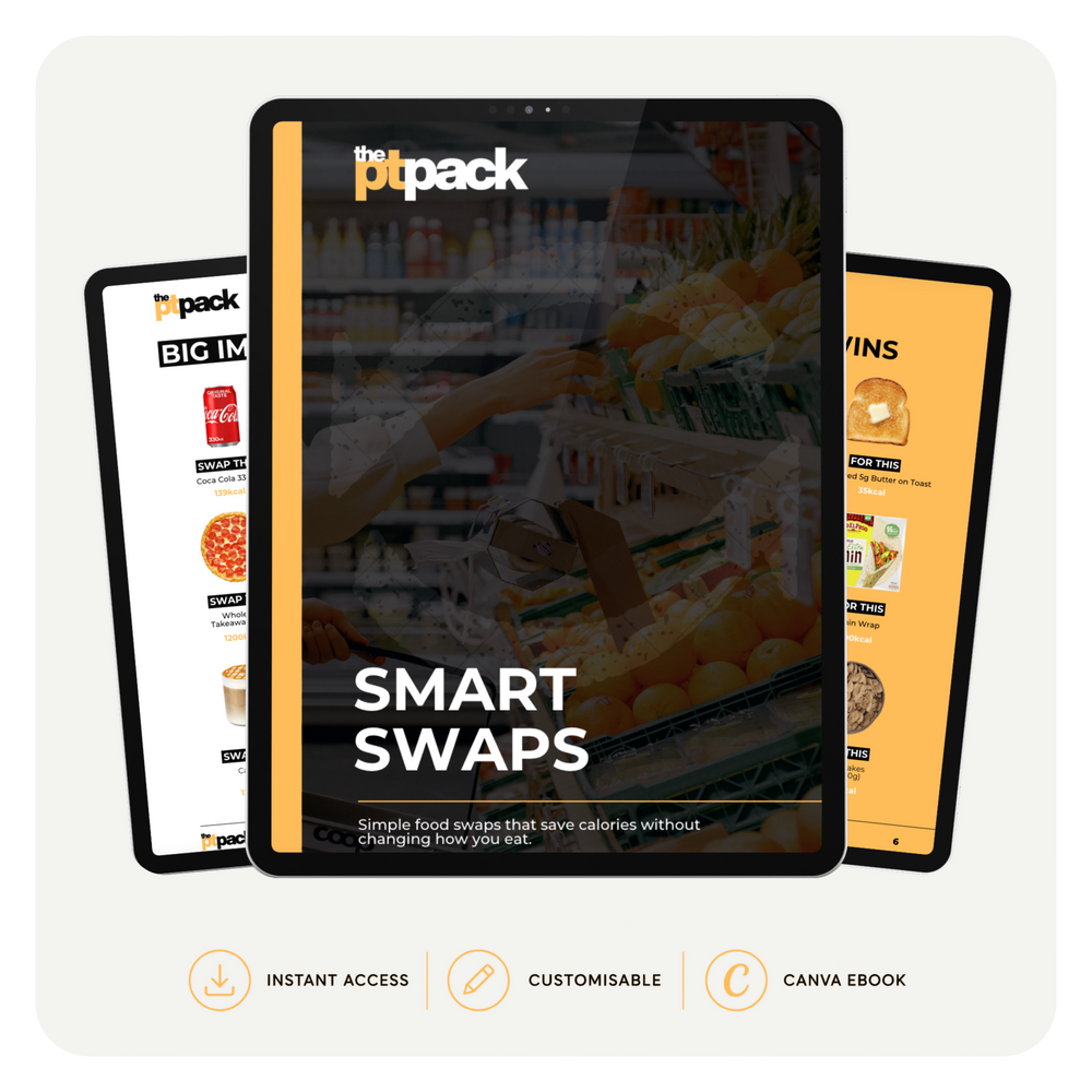 Smart Swaps healthy food swaps guide for personal trainer clients by The PT Pack