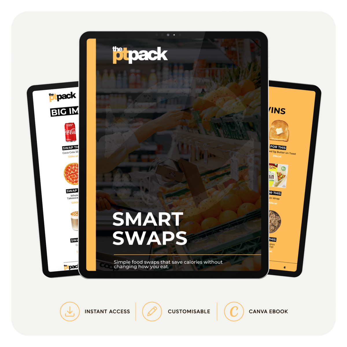 Smart Swaps healthy food swaps guide for personal trainer clients by The PT Pack