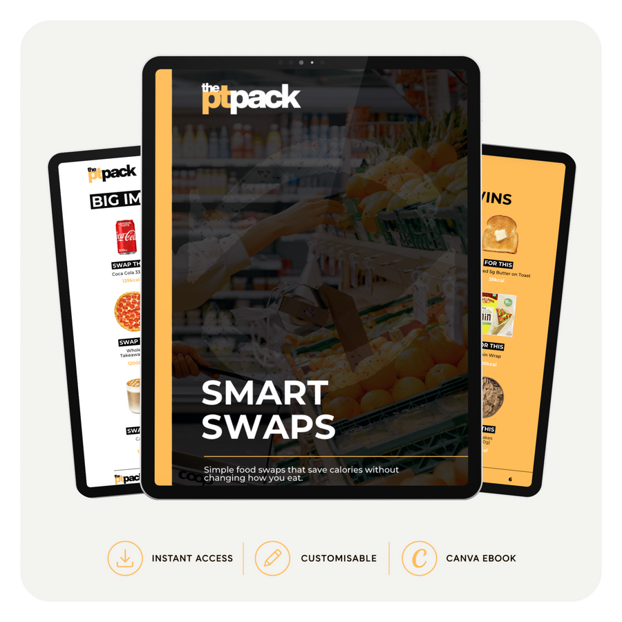 Smart Swaps healthy food swaps guide for personal trainer clients by The PT Pack