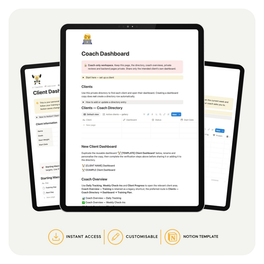 Coach Dashboard
